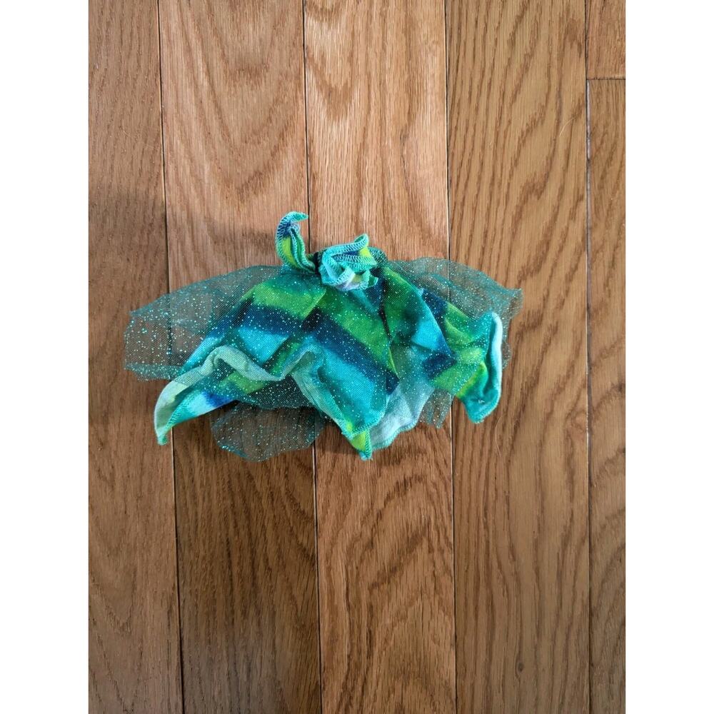 American Girl Wellie Wishers Camille Doll Meet Outfit Blue Green Skirt